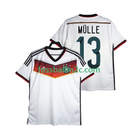 Fußballtrikots Deutschland MULLER 13 2014 Retro Heim Trikotsatz
